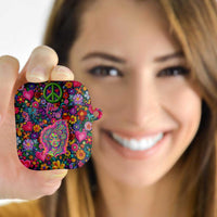 Psychedelic Visionary Woman Hippie AirPods Case Tune In, Turn On, Drop Out - Flower Power Awakening