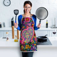 Psychedelic Visionary Woman Hippie Apron Tune In, Turn On, Drop Out - Flower Power Awakening