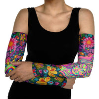 Psychedelic Visionary Woman Hippie Arm Sleeves Tune In, Turn On, Drop Out - Flower Power Awakening