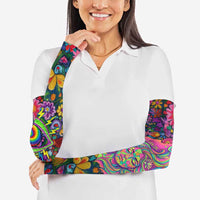 Psychedelic Visionary Woman Hippie Arm Sleeves Tune In, Turn On, Drop Out - Flower Power Awakening