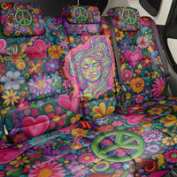 Psychedelic Visionary Woman Hippie Back Car Seat Cover Tune In, Turn On, Drop Out - Flower Power Awakening
