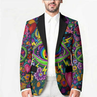 Psychedelic Visionary Woman Hippie Blazer Tune In, Turn On, Drop Out - Flower Power Awakening