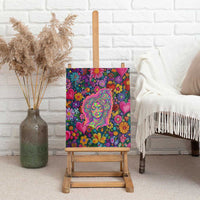 Psychedelic Visionary Woman Hippie Canvas Wall Art Tune In, Turn On, Drop Out - Flower Power Awakening