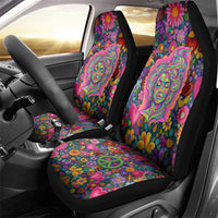 Psychedelic Visionary Woman Hippie Car Seat Cover Tune In, Turn On, Drop Out - Flower Power Awakening
