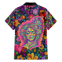 Psychedelic Visionary Woman Hippie Hawaiian Shirt Tune In, Turn On, Drop Out - Flower Power Awakening