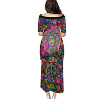 Psychedelic Visionary Woman Hippie Puletasi Tune In, Turn On, Drop Out - Flower Power Awakening