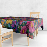Psychedelic Visionary Woman Hippie Tablecloth Tune In, Turn On, Drop Out - Flower Power Awakening
