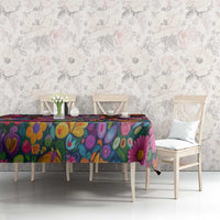 Psychedelic Visionary Woman Hippie Tablecloth Tune In, Turn On, Drop Out - Flower Power Awakening
