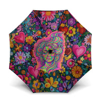Psychedelic Visionary Woman Hippie Umbrella Tune In, Turn On, Drop Out - Flower Power Awakening