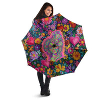 Psychedelic Visionary Woman Hippie Umbrella Tune In, Turn On, Drop Out - Flower Power Awakening