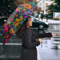 Psychedelic Visionary Woman Hippie Umbrella Tune In, Turn On, Drop Out - Flower Power Awakening