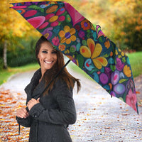 Psychedelic Visionary Woman Hippie Umbrella Tune In, Turn On, Drop Out - Flower Power Awakening