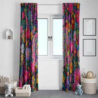 Psychedelic Visionary Woman Hippie Window Curtain Tune In, Turn On, Drop Out - Flower Power Awakening