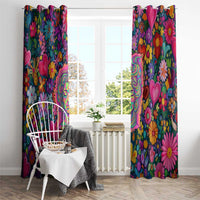 Psychedelic Visionary Woman Hippie Window Curtain Tune In, Turn On, Drop Out - Flower Power Awakening