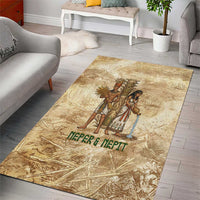 Neper and Nepit Area Rug Ancient Harvest and Fertility Design with Sickle and Grain