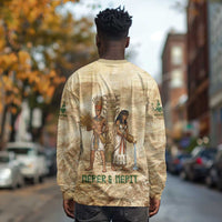 Neper and Nepit Long Sleeve Shirt Ancient Harvest and Fertility Design with Sickle and Grain