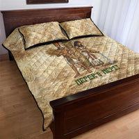 Neper and Nepit Quilt Bed Set Ancient Harvest and Fertility Design with Sickle and Grain