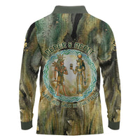 Neper and Nepit Long Sleeve Polo Shirt Ancient Egyptian Seed Awakening and Fertility