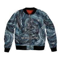 Egypt Nun and Naunet Bomber Jacket Primordial Water Gods Cosmic Ocean Infinite Waves