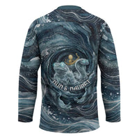 Egypt Nun and Naunet Hockey Jersey Primordial Water Gods Cosmic Ocean Infinite Waves