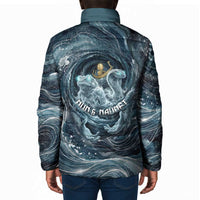 Egypt Nun and Naunet Padded Jacket Primordial Water Gods Cosmic Ocean Infinite Waves