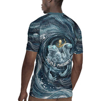 Egypt Nun and Naunet Rugby Jersey Primordial Water Gods Cosmic Ocean Infinite Waves