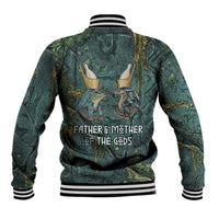 Nun and Naunet Egyptian Baseball Jacket Serpent Abyss Design Primordial Gods of Ancient Waters