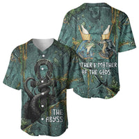 Nun and Naunet Egyptian Baseball Jersey Serpent Abyss Design Primordial Gods of Ancient Waters