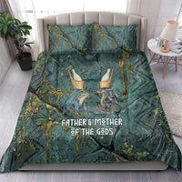 Nun and Naunet Egyptian Bedding Set Serpent Abyss Design Primordial Gods of Ancient Waters