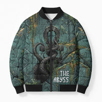 Nun and Naunet Egyptian Bomber Puffer Jacket Serpent Abyss Design Primordial Gods of Ancient Waters