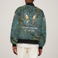 Nun and Naunet Egyptian Sleeve Zip Bomber Jacket Serpent Abyss Design Primordial Gods of Ancient Waters