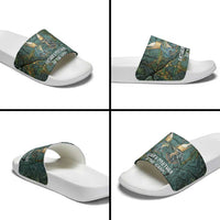 Nun and Naunet Egyptian Slide Sandals Serpent Abyss Design Primordial Gods of Ancient Waters