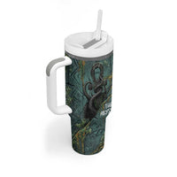 Nun and Naunet Egyptian Tumbler With Handle Serpent Abyss Design Primordial Gods of Ancient Waters
