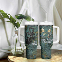 Nun and Naunet Egyptian Tumbler With Handle Serpent Abyss Design Primordial Gods of Ancient Waters