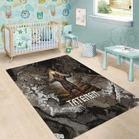 Tatenen Area Rug Rising Hand Design Egyptian God of Creation and Earth Emergence