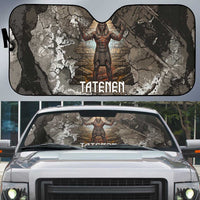 Tatenen Auto Sun Shade Rising Hand Design Egyptian God of Creation and Earth Emergence