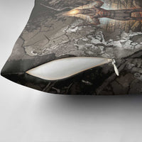Tatenen Pillow Cover Rising Hand Design Egyptian God of Creation and Earth Emergence
