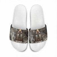 Tatenen Slide Sandals Rising Hand Design Egyptian God of Creation and Earth Emergence