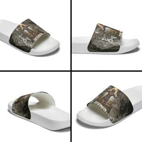 Tatenen Slide Sandals Rising Hand Design Egyptian God of Creation and Earth Emergence
