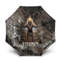 Tatenen Umbrella Rising Hand Design Egyptian God of Creation and Earth Emergence