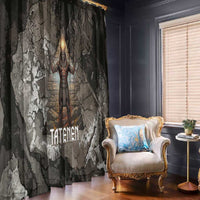 Tatenen Window Curtain Rising Hand Design Egyptian God of Creation and Earth Emergence