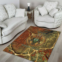 Tatenen Ancient Egyptian Area Rug Father of the Gods Design with Minerals