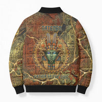 Tatenen Ancient Egyptian Bomber Puffer Jacket Father of the Gods Design with Minerals
