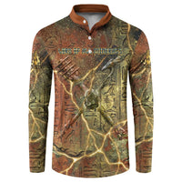 Tatenen Ancient Egyptian Button Sweatshirt Father of the Gods Design with Minerals