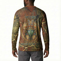 Tatenen Ancient Egyptian Button Sweatshirt Father of the Gods Design with Minerals