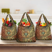 Tatenen Ancient Egyptian Grocery Bag Father of the Gods Design with Minerals