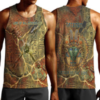 Tatenen Ancient Egyptian Men Tank Top Father of the Gods Design with Minerals