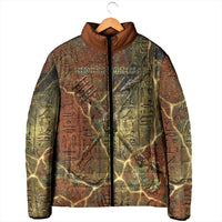 Tatenen Ancient Egyptian Padded Jacket Father of the Gods Design with Minerals