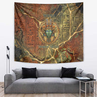 Tatenen Ancient Egyptian Tapestry Father of the Gods Design with Minerals