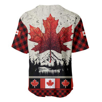 Canada Flag Baseball Jersey Maple Leaf & Plaid Pattern Design